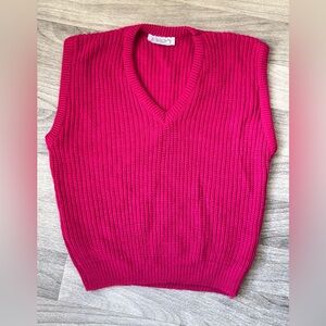 Pink vintage V-Neck Women's Sweater‎ Vest